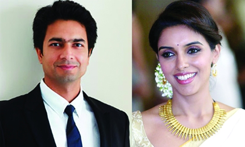 Actress Asin's wedding details and gold invitation card