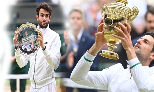 Djokovic wins 20th Grand Slam with sixth Wimbledon Djokovic wins 20th Grand Slam with sixth Wimbledon