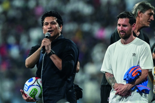 ‘Golden moment’ as Messi meets Tendulkar, Chhetri on India tour ‘Golden moment’ as Messi meets Tendulkar, Chhetri on India tour