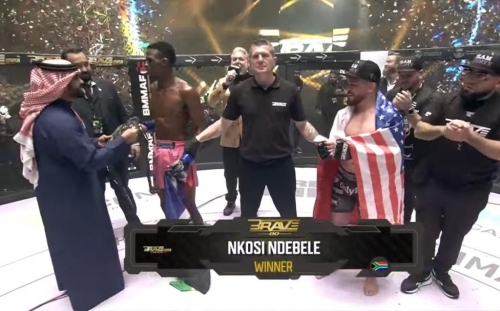 The Future is here! Nkosi Ndebele makes Jose Torres quit and captures the BRAVE CF Bantamweight title