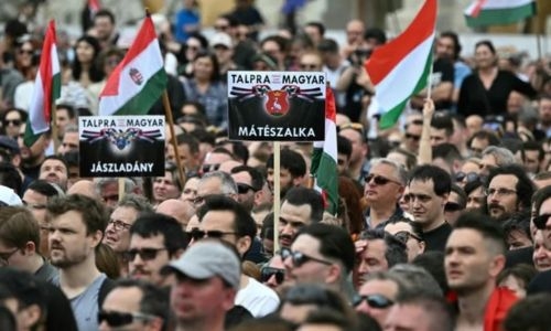 Tens of thousands in Hungary protest against Orban