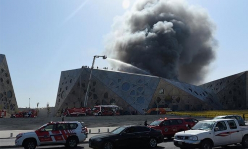 Kuwait's new opera house catches fire