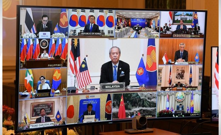 Malaysia's Prime Minister shares with ASEAN his country's experience in fighting COVID-19 Malaysia's Prime Minister shares with ASEAN his country's experience in fighting COVID-19