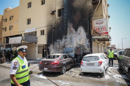 Civil Defence Rescues Four from Residential Roof Fire in Nuwaidrat
