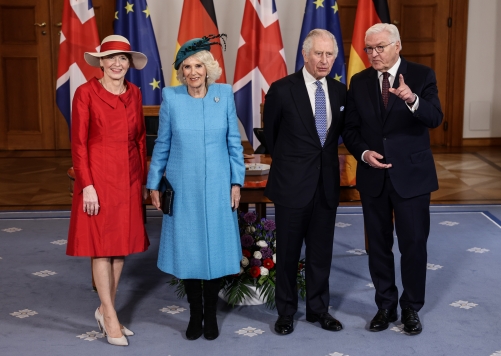 Pomp and paper crowns as Germany welcomes Charles III