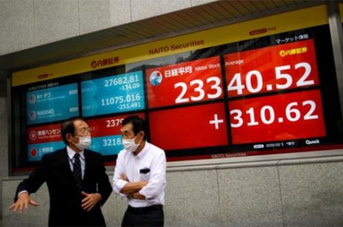 Asian shares rebound on strong China data, oil on slippery slope