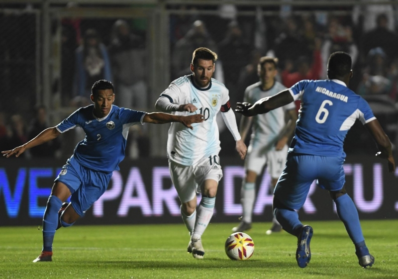 Messi scores twice as Argentina routs Nicaragua