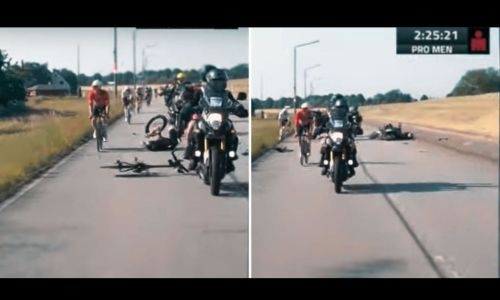 Motorcyclist dies in collision at German Ironman race