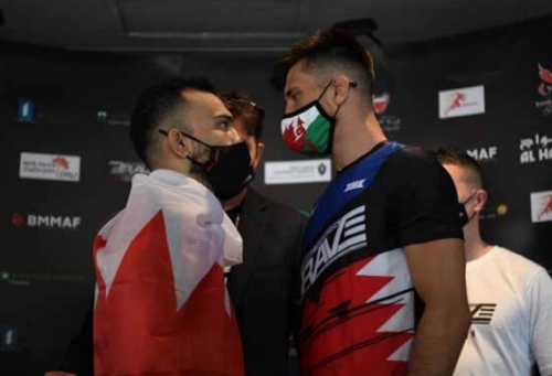 Intense staredown between Hamza Kooheji and Aidan James steals the show before BRAVE CF 42