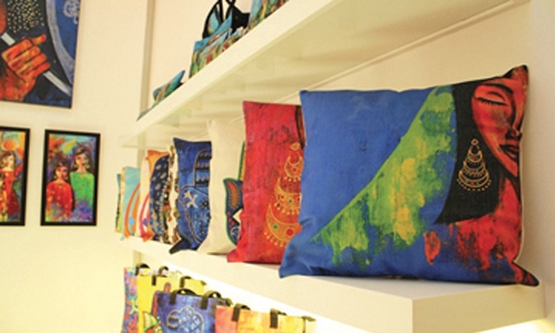 Fabric is canvas for Bahraini artist Fabric is canvas for Bahraini artist