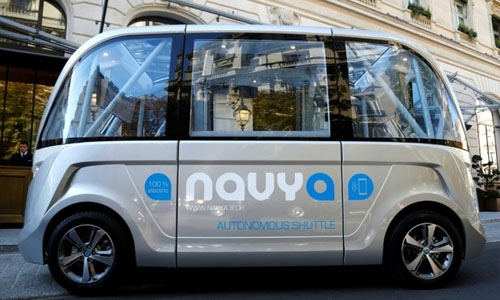NAVYA Self-driving shuttle goes to work in Las Vegas