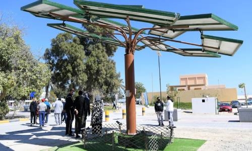 Solar tree lights up Al-Fateh Corniche