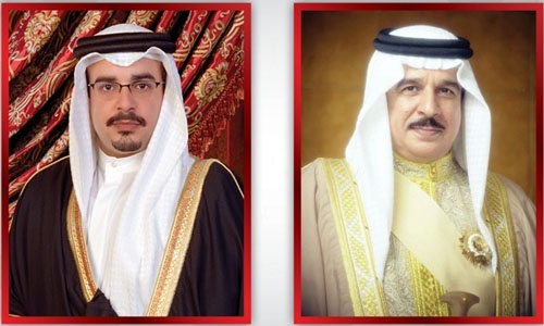 HM the King is congratulated by HRH Crown Prince and Prime Minister