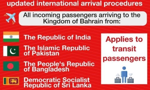 Bahrain updates travel procedures for passengers from Sri Lanka