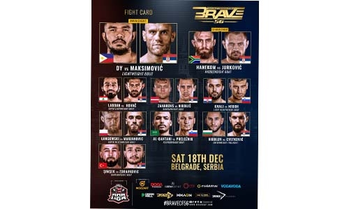 Full BRAVE CF 56 fight card revealed, including athletes from 11 nationalities