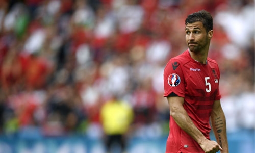 Albania captain first red card at Euro 2016 Albania captain first red card at Euro 2016