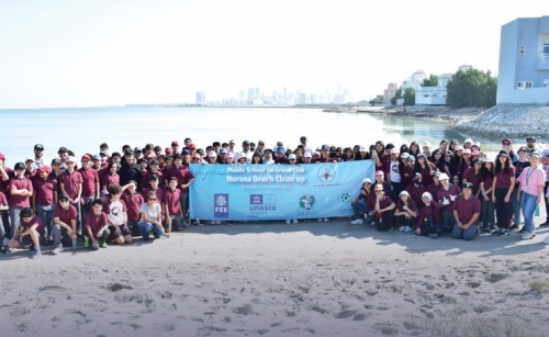 Seef Properties, Ibn Khuldoon National School resume drive to clean Nurana Islands coasts