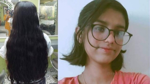 Indian School Bahrain Grade 10 student Eldha Ebi donates hair to cancer patients
