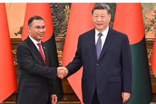 Chinese President Xi Jinping Meets Bangladesh PM Tarique Rahman