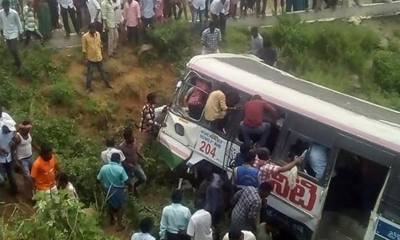 50 dead as Indian bus plunges into valley