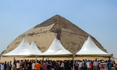 Egypt opens two ancient pyramids, unveils new finds Egypt opens two ancient pyramids, unveils new finds