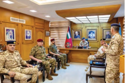 Jordan King briefed on air operations and surveillance systems Jordan King briefed on air operations and surveillance systems