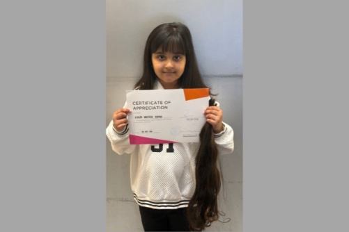 Aisha’s ‘record hair’ helps cancer patients