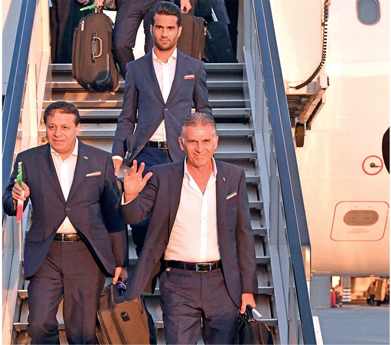 First team to arrive on Russian turf is Iran 