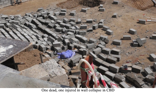 One dead, one injured in wall collapse in CBD 