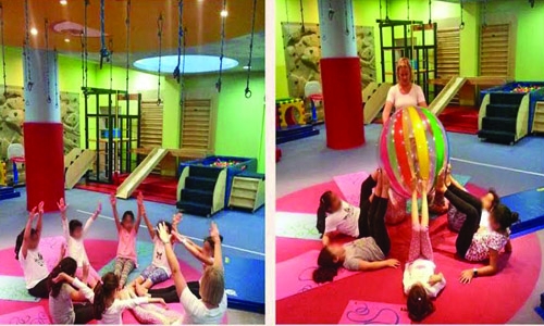 A yoga class for kids in Bahrain!