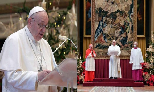 Pope urges Covid ‘vaccines for all’ in Christmas message