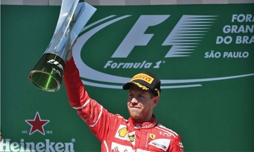 Sebastian Vettel wins Brazilian Grand Prix 