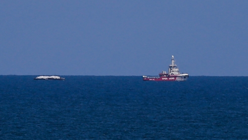 First aid boat unloads in Gaza as Hamas proposes new truce