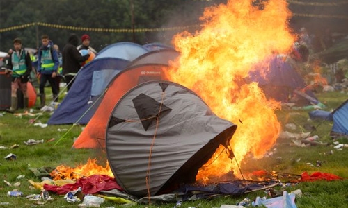 Bahraini jailed for setting tents on fire 