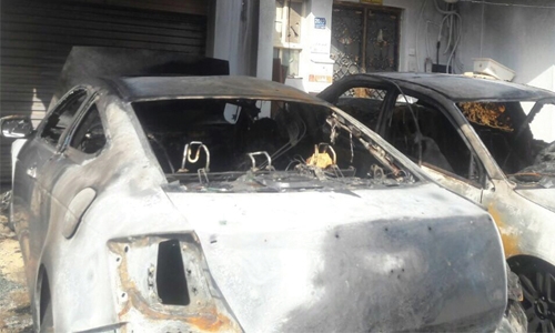 Four cars gutted in two separate incidents