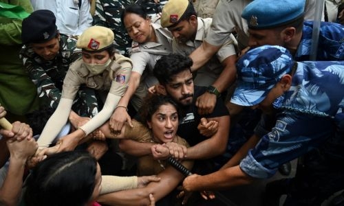 Indian police detain protesting wrestlers