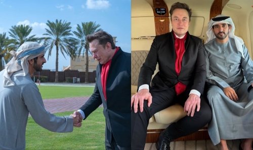 HH Shaikh Hamdan and Elon Musk Take Dubai for a Spin