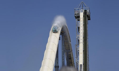 Boy dies on 'world's biggest waterslide' Boy dies on 'world's biggest waterslide'