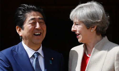 Britain's May visits Japan with eye on Brexit fears