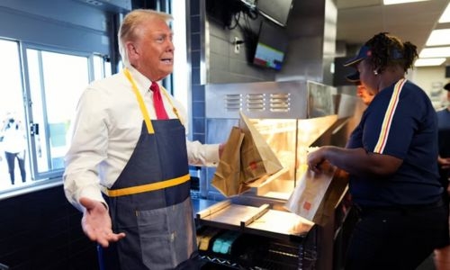 ‘I love salt!’: Trump holds photo op at McDonald’s ‘I love salt!’: Trump holds photo op at McDonald’s