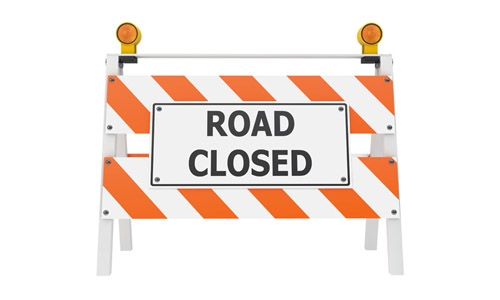  Two lanes to be closed 