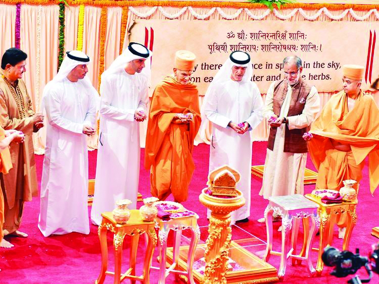 Hindu temple foundation stone laid 