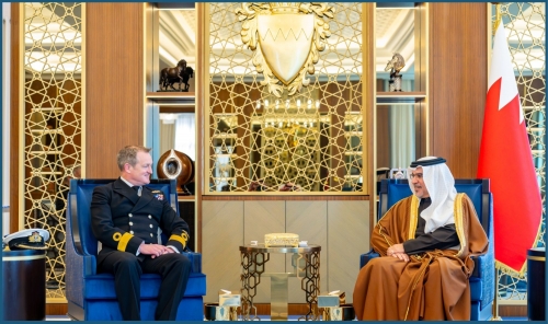 HRH Crown Prince Meets Newly Appointed UK Maritime Commander in Bahrain