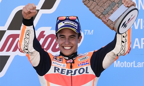 Marquez surges into title lead with Aragon win Marquez surges into title lead with Aragon win