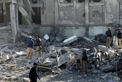 12 die in munitions blasts at Pakistan police station