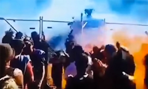 Twelve hurt as Australia race car sprays flames into crowd