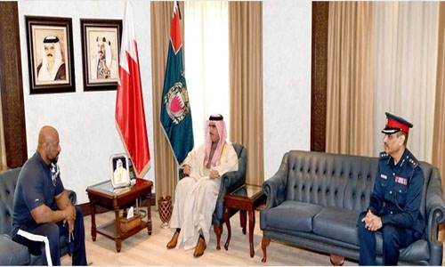 Interior Minister receives bodybuilding champion Sami Al Haddad