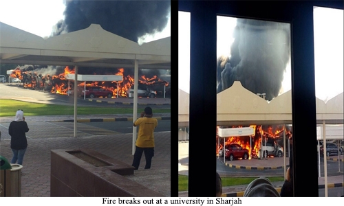 Fire breaks out at a university in Sharjah