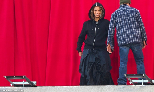 Beyonce uses body double for dangerous shoot