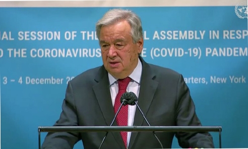 UN chief: Vaccine can’t undo damage from global pandemic